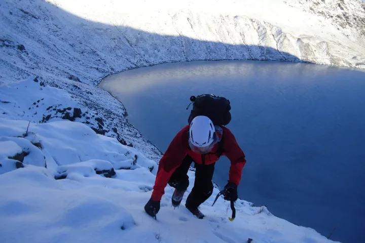 Blea Tarn fun climbing photo