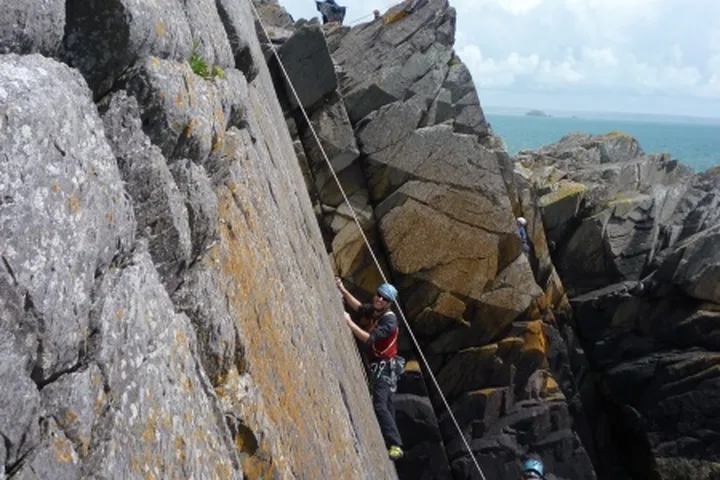 Pembroke climbing photo